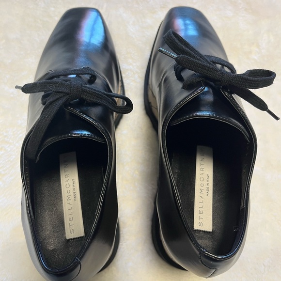 Stella McCartney Elyse Platform NEW Black Monogrammed Shoes Womens US6.5 EU36.5 - Picture 7 of 16